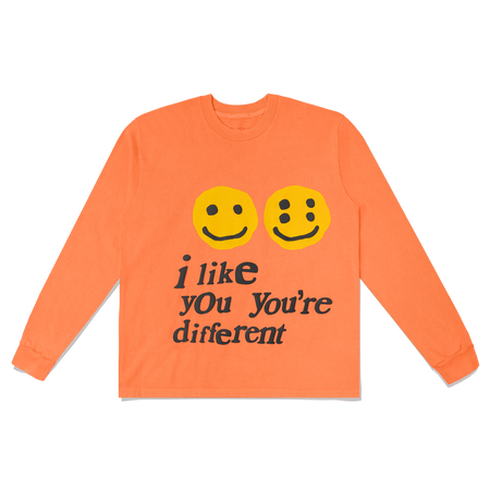 CPFM I Like You You're Different Long Sleeve T-SHIRT - Neon Orange