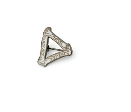 Tri-Ferg Bones Badge Pin - White