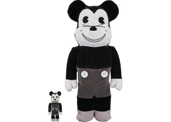 Bearbrick Vintage Mickey 100% + 400% PACK - Black/White – DropX2