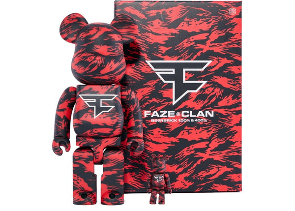 Bearbrick x FazeClan 100% + 400% PACK - Red