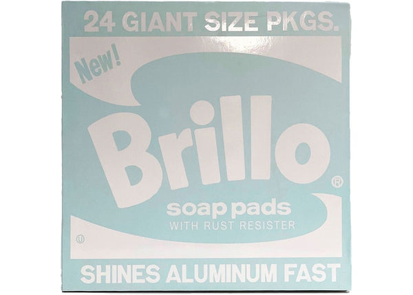 Daniel Arsham x Andy Warhol Eroded Brillo Box Cube Figure - Blue
