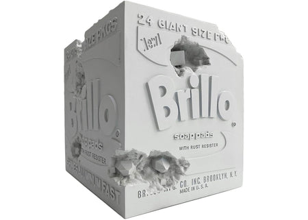 Daniel Arsham x Andy Warhol Eroded Brillo Box Cube Figure - Blue