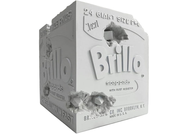 Daniel Arsham x Andy Warhol Eroded Brillo Box Cube Figure - Blue