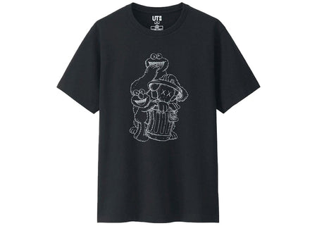 Kaws x Sesame Street Graphic S/S B/W T (cookie, elmo, kaws) - Black