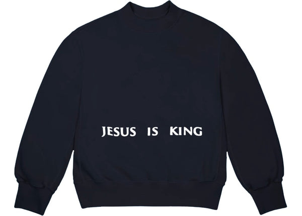 JESUS IS KING CHICAGO PAINTING CREWNECK - Navy