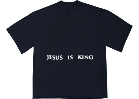 JESUS IS KING PAINTING T SHIRT  - Navy
