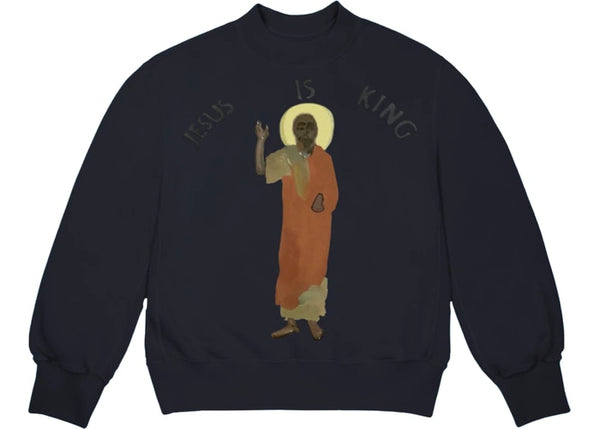Kanye West JESUS IS KING CREWNECK I - Navy