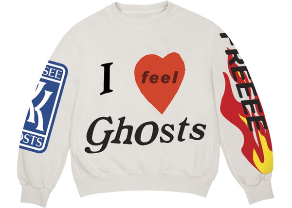 Kids See Ghosts Free Crew - White
