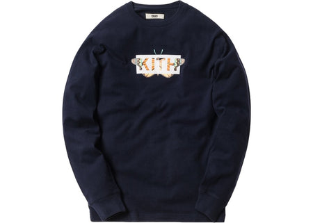 Monarch Box Logo L/S T-Shirt - Navy