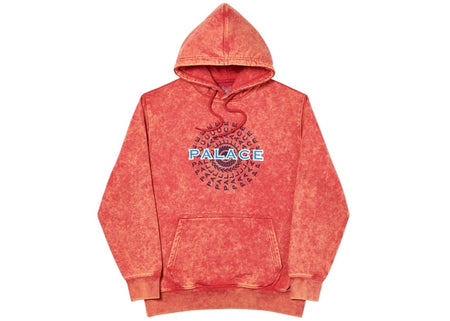 PIRCLE HOOD RED ACID WASH  - Red