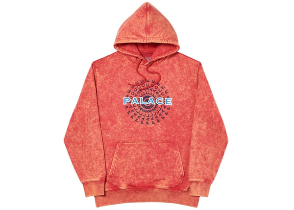 PIRCLE HOOD RED ACID WASH  - Red