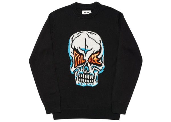 Skull Knit Long Sleeve - Black