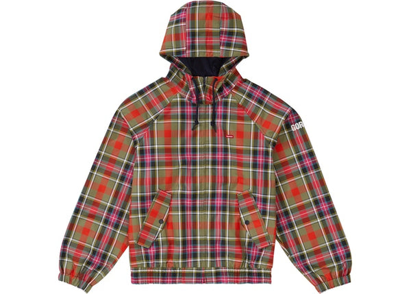 GORE-TEX Hooded Harrington Jacket - Olive Plaid