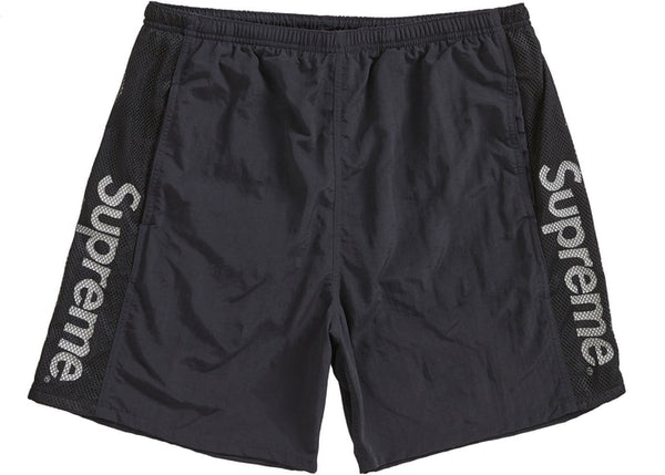 Supreme Mesh Panel Water Short - Black