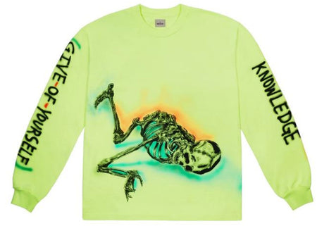 Yeezy Wes Lang Skeleton L/S Tee  - Fluorescent Green