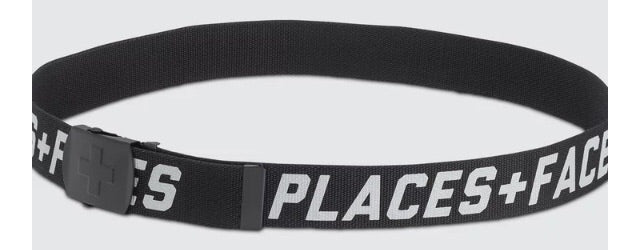 PLACES+FACES 3M LOGO BELT BLACK Nubian-