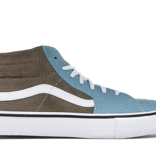Supreme Vans Sk8-Mid croc corduroy SS18 - Light Brown/Blue