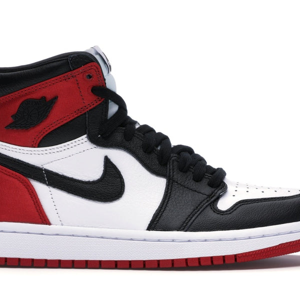 Jordan 1 Retro High Satin Black Toe - White/Black/Red