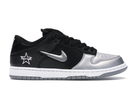 Nike SB Dunk Low Supreme Jewel Swoosh Silver - Black