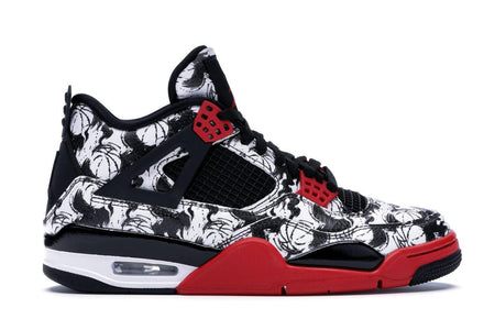 Air Jordan 4 Retro - Tattoo - BLACK/FIRE RED-BLACK-WHITE