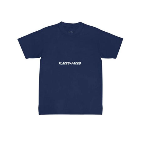BELLY LOGO T-SHIRT - WHITE PUFF  - Navy